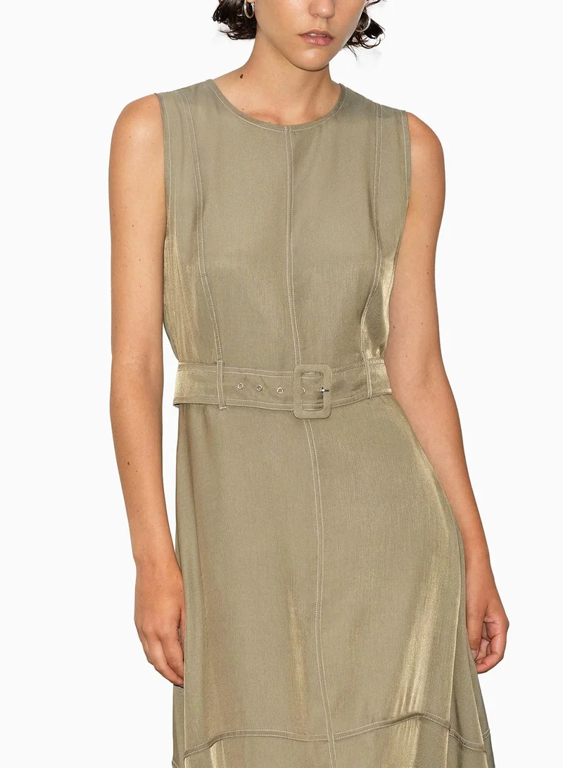 French Connection Celina Cupro Sleeveless Cargo Dress