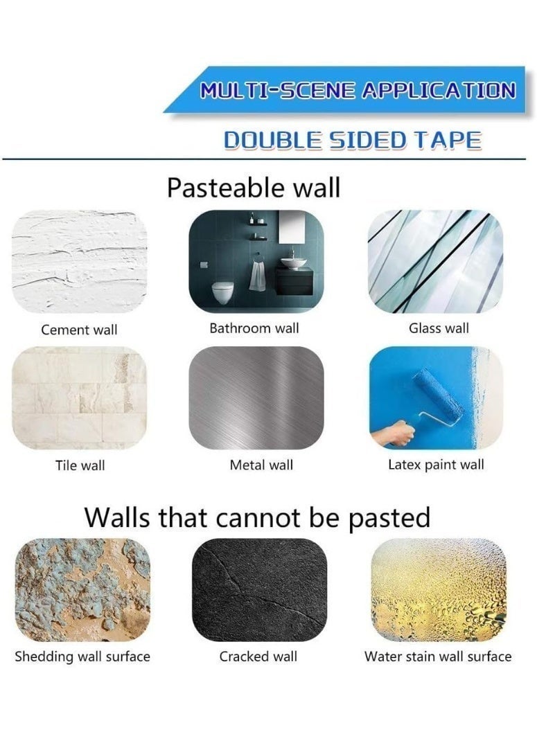 60 Pcs Heavy Duty Double Sided Strong Adhesive Foam Pad Tape for Holding Picture, Light, Hooks, Square & Round - Image 4