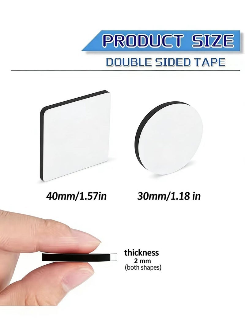60 Pcs Heavy Duty Double Sided Strong Adhesive Foam Pad Tape for Holding Picture, Light, Hooks, Square & Round - Image 3