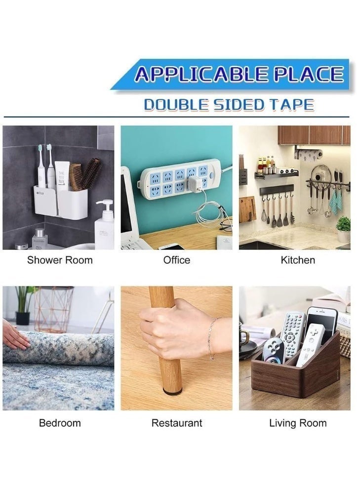60 Pcs Heavy Duty Double Sided Strong Adhesive Foam Pad Tape for Holding Picture, Light, Hooks, Square & Round - Image 2