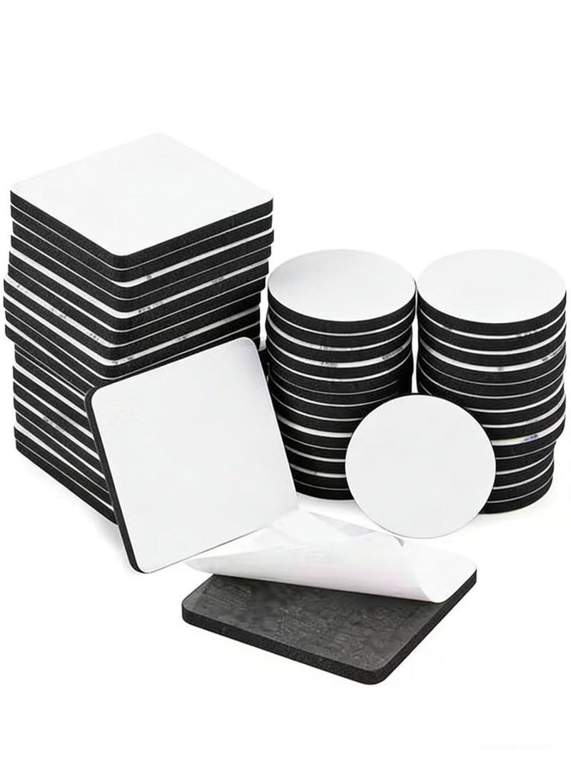 60 Pcs Heavy Duty Double Sided Strong Adhesive Foam Pad Tape for Holding Picture, Light, Hooks, Square & Round - Image 1