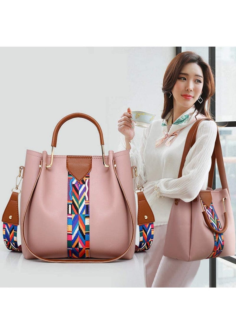 HomarKet - 4 Pack Women Handbag Set, Soft PU Leather Top Handle Bags Set, Tote Bag, Shoulder Bags Crossbody Bag Wallet Purse - Image 1