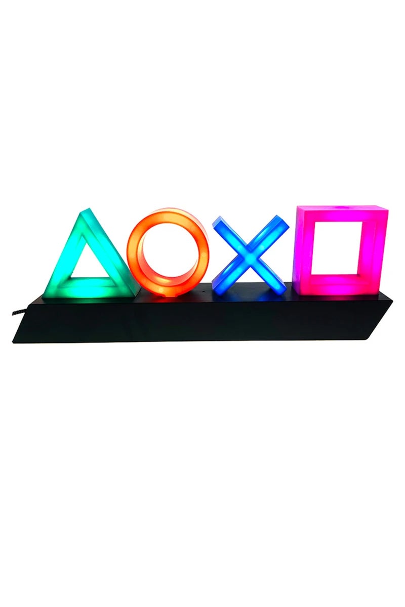 إيروريكس مصباح أيقونات الألعاب لجهاز بلاي ستيشن 4، مصباح موسيقي، تحكم صوتي، مصباح نيون LED، إضاءة جوية