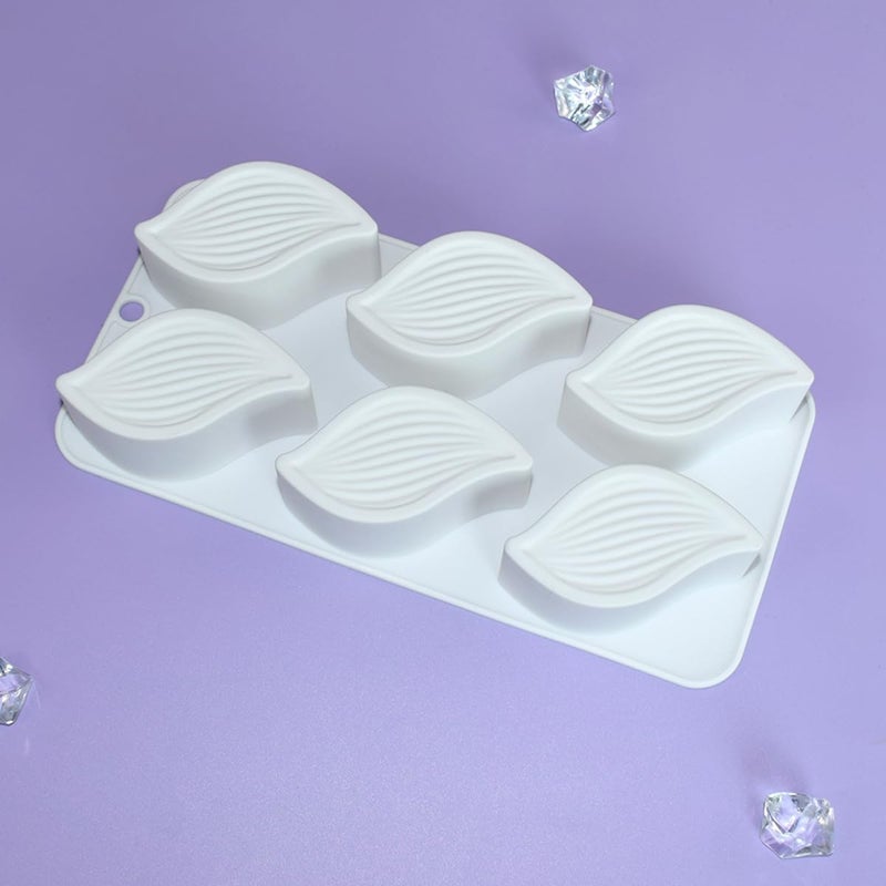 mostsom 3D Silicone Mousse Mold Wave Leaf Shape Mould for Baking Premium Nonstick Chocolate, Cake, Candy, Brownie, French Dessert, Pastry, Ice Cream Molds (A_ Wave Leaf) - Image 2