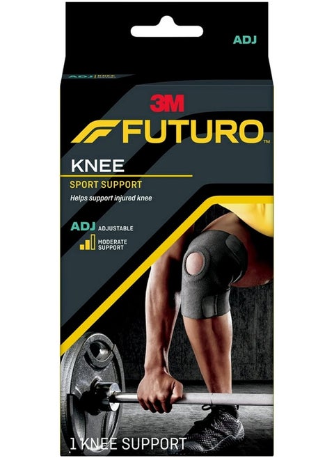 Futuro Performance Knee Stabilizer Adjustable size, 1 unit/pack | Black color | 47550ENR | Provides moderate stabilizing compression to sore muscles and weak or injured knees | Knee Support
