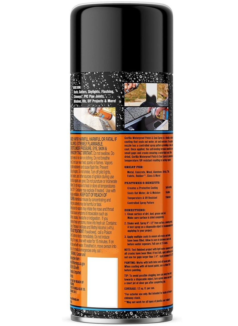 Rubberized Waterproof Patch & Seal Spray Black 453 G