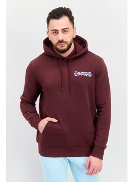 ESPRIT Men Graphic Print Long Sleeves Hoodies, Brown  - Image 1