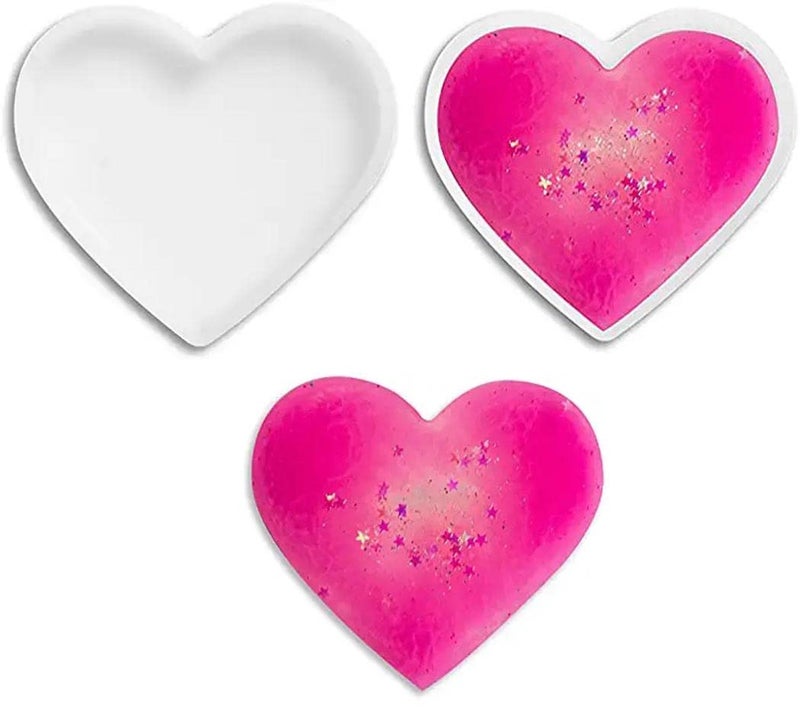 Snoogg SNOOGG® DIY Coaster 4 Inch Heart Shape Silicone Mold for Epoxy Mold Multipurpose for Resin Art and Craft Casting and More ..Pack of 2  - Image 5
