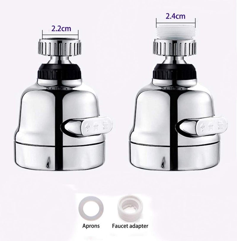 PRAYAS PRAYAS 360 Swivel Faucet Tap Aerator Adjustable 3 Mode Water Saving Faucet ABS Plastic Splash Proof Faucet Nozzle Filter Faucet Tap for Bathroom Kitchen Short  - Image 4