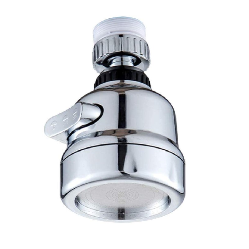 PRAYAS PRAYAS 360 Swivel Faucet Tap Aerator Adjustable 3 Mode Water Saving Faucet ABS Plastic Splash Proof Faucet Nozzle Filter Faucet Tap for Bathroom Kitchen Short  - Image 1