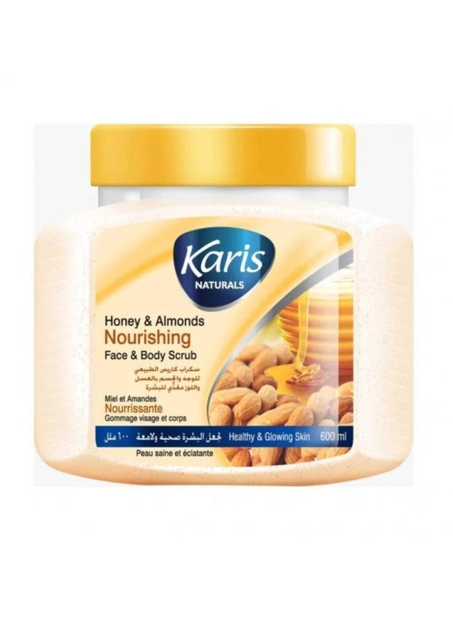 Karis Honey & Almonds Nourishing Face & Body Scrub 600Ml