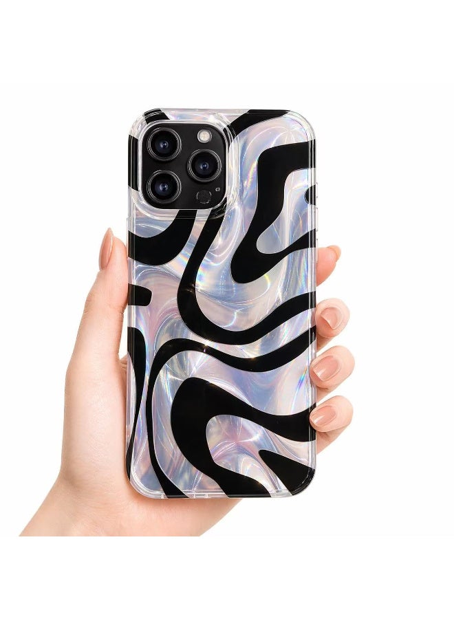 Ecosystem Luxury Case for iPhone 15 pro max Shockproof Protective Cover, Stylish Iridescent Design, Camera Protection, Lightweight Slim Case T5