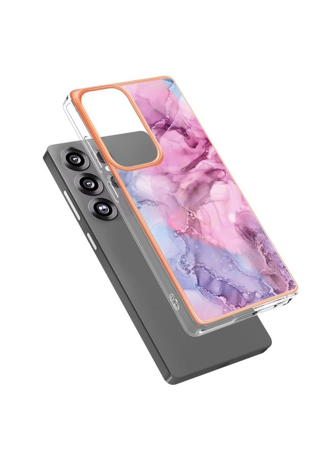 S-TOP Case For Samsung Galaxy S25 Ultra 5G Electroplating Marble Dual-side IMD Phone Case - Image 3
