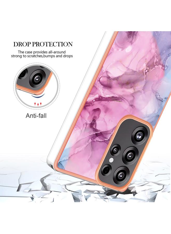 S-TOP Case For Samsung Galaxy S25 Ultra 5G Electroplating Marble Dual-side IMD Phone Case - Image 5
