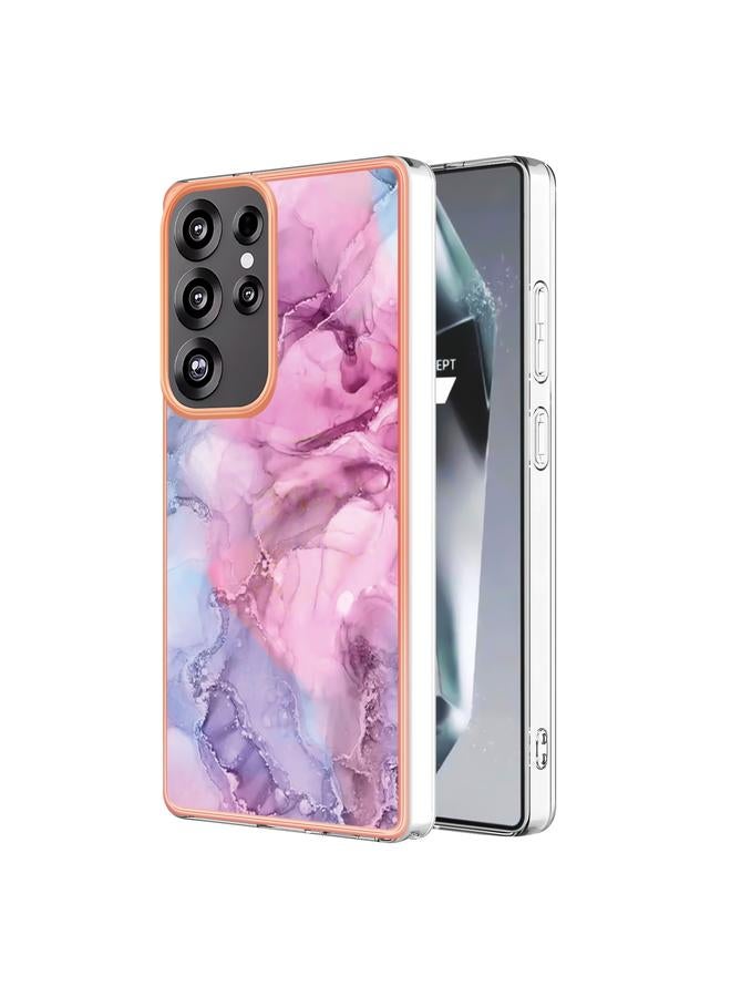 S-TOP Case For Samsung Galaxy S25 Ultra 5G Electroplating Marble Dual-side IMD Phone Case - Image 1