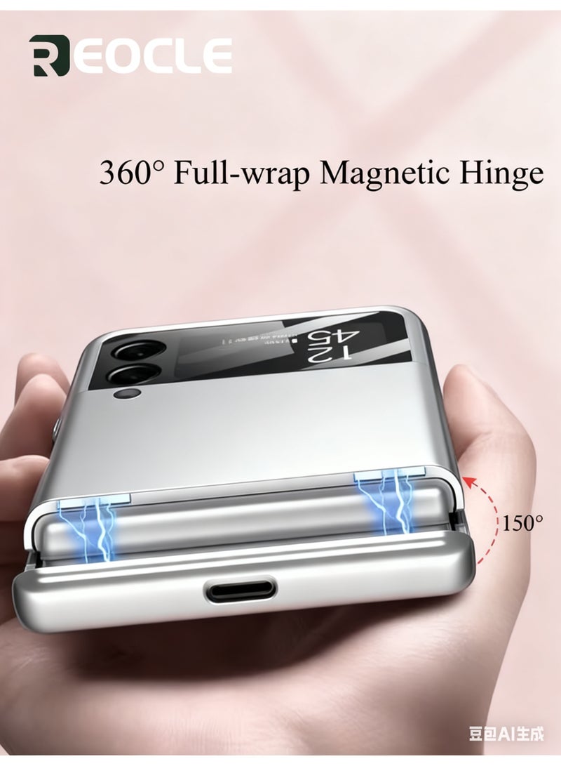 ريوكل جراب Samsung Galaxy Z Flip 3 مع حماية المفصلة وغطاء كامل ونحيف وغطاء شامل مضاد للصدمات لحماية مفتاح الصوت لهاتف Galaxy Z Flip 3 - Image 5