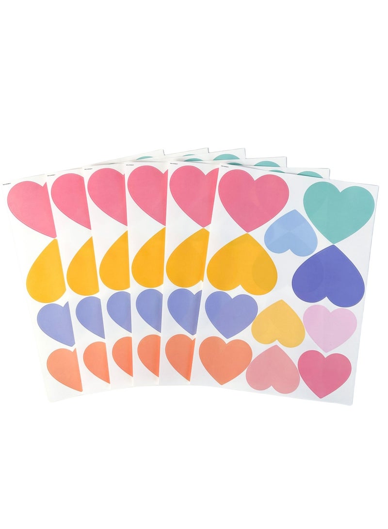 نوفولان ملصقات حائط ملونة من NOVOLAN على شكل قلب ونقطة، 10 أوراق، ملصقات حائط ملونة على شكل نقطة حب ذاتية اللصق لتزيين غرفة نوم الأطفال في رياض الأطفال، ملصقات حائط، أشكال تعليمية (حب) - Image 3