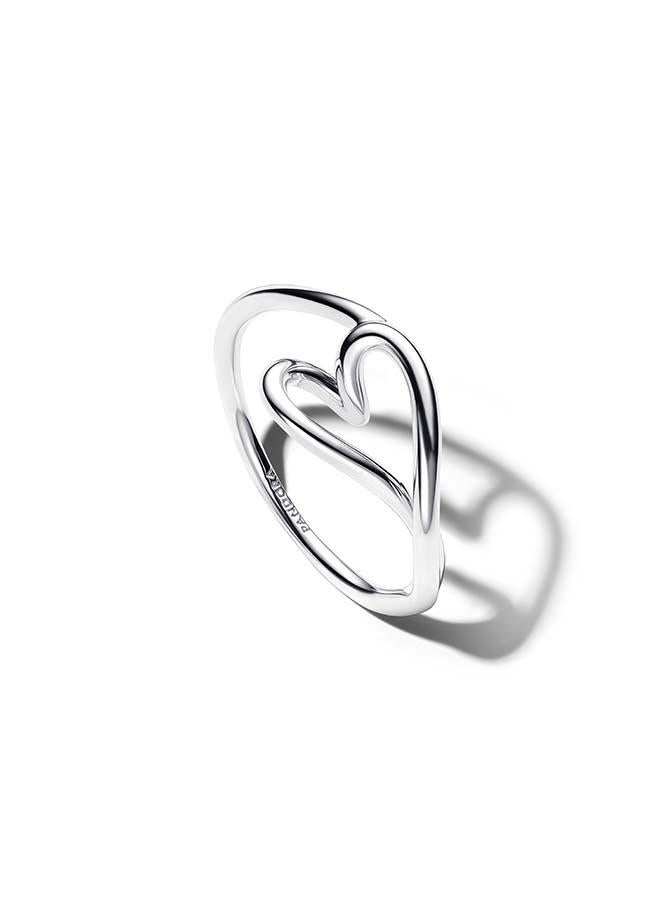 PANDORA Organically Shaped Heart Small Ring - Image 1