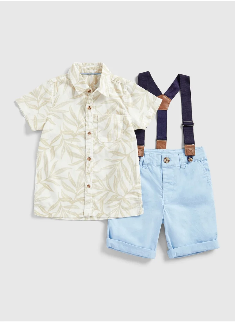 mothercare Shirt and Shorts with Braces