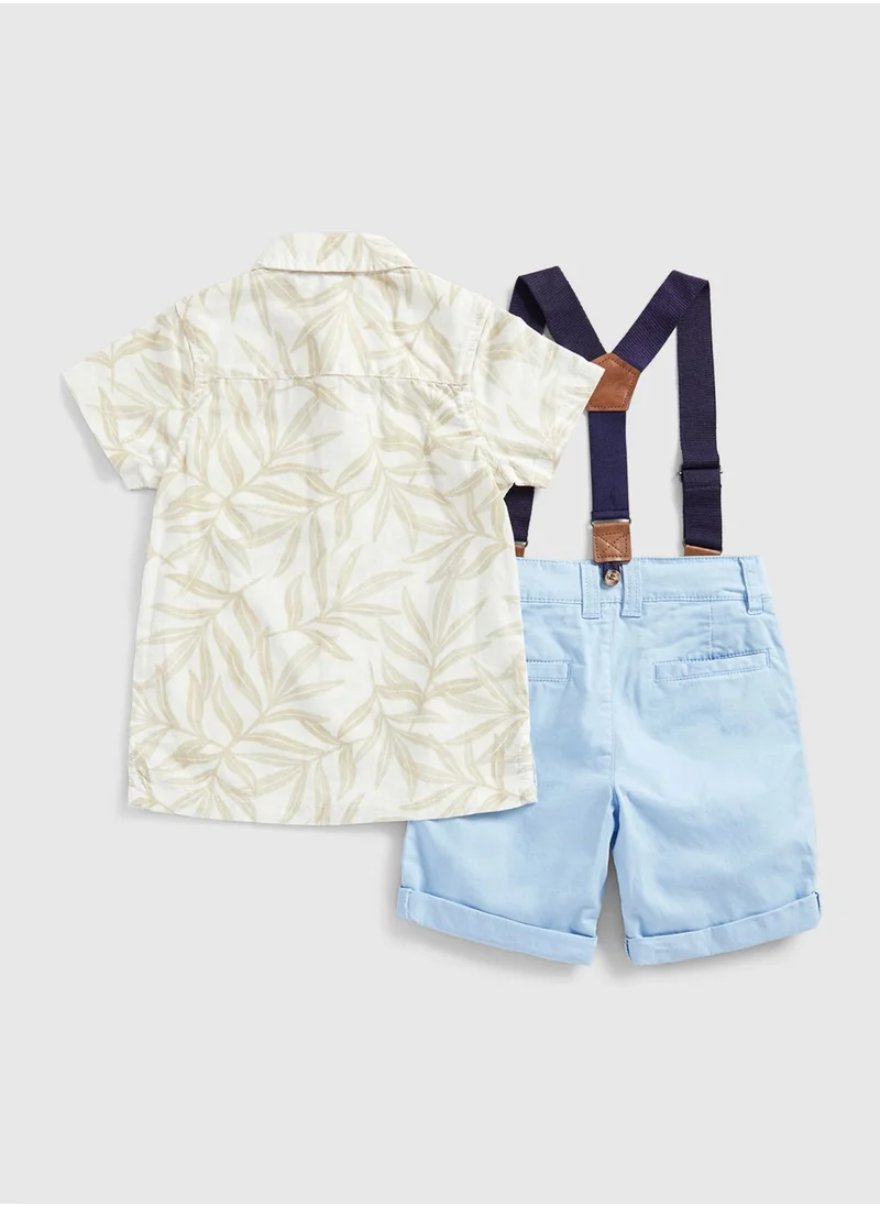 mothercare Shirt and Shorts with Braces