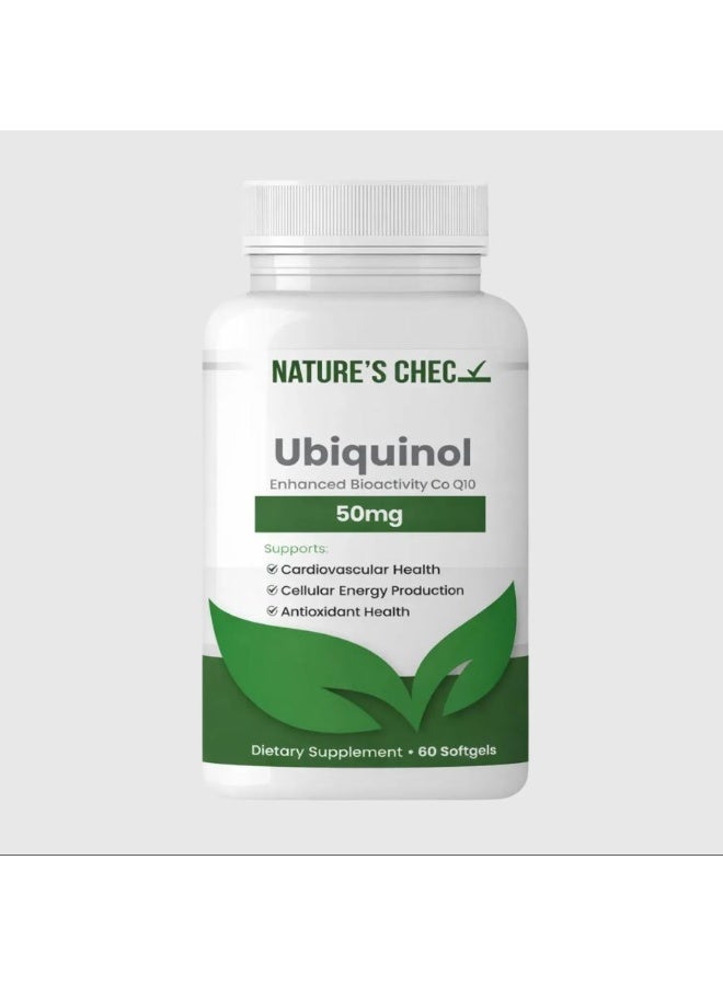 NATURE'S CHEC Ubiquinol CoQ10 50mg Capsules 60S - Image 1