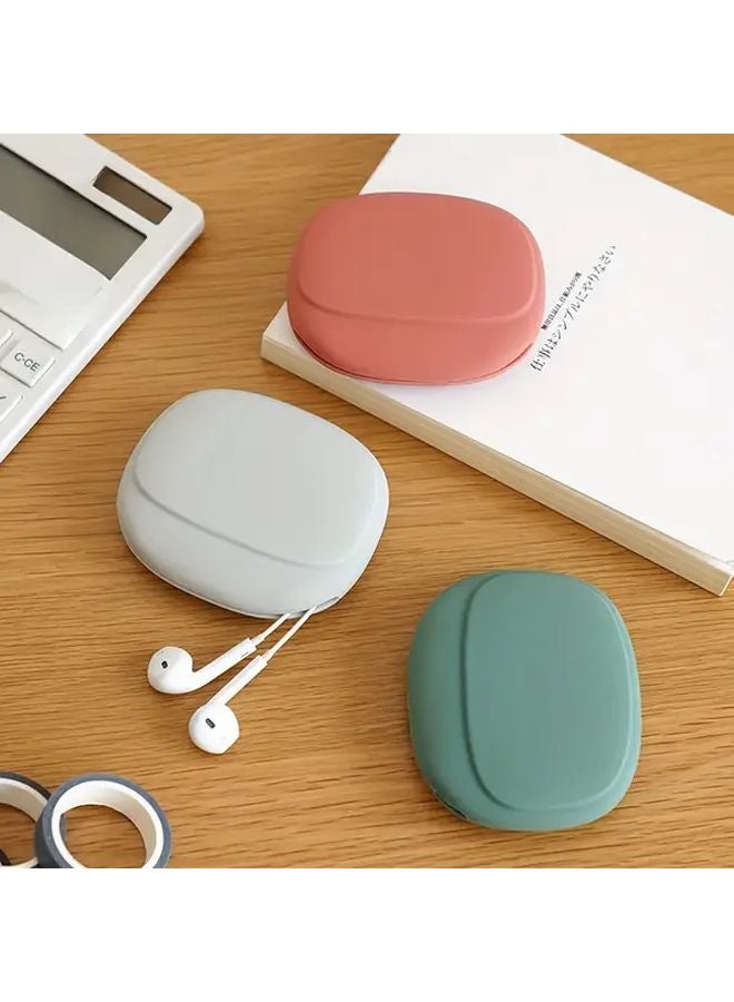 Grey Silicone Earphone Storage Bag Data Cable And Charger Organizer Pouch - Image 5