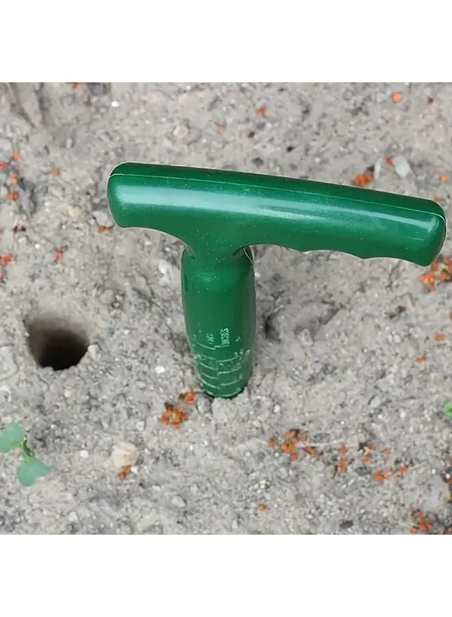 Green Heavy Duty Manual Soil Drill Tool Ergonomic Grip Efficient Seed Planting Garden Transplanter - Image 4