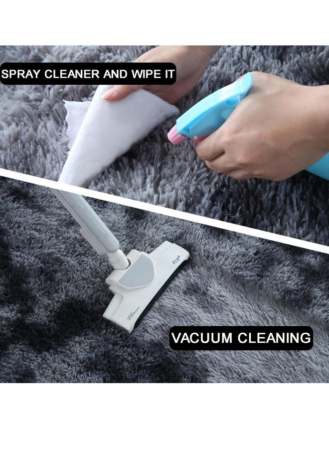 Area Rug for Bedroom Soft Fluffy Non-Slip Dark Gray Rug Large Tie-Dyed Area Rugs for Living Room Indoor Modern Plush Carpet for Kids Room, Nursery Room, Fuzzy Plush Rug for Dorm  Deep Grey - Image 4