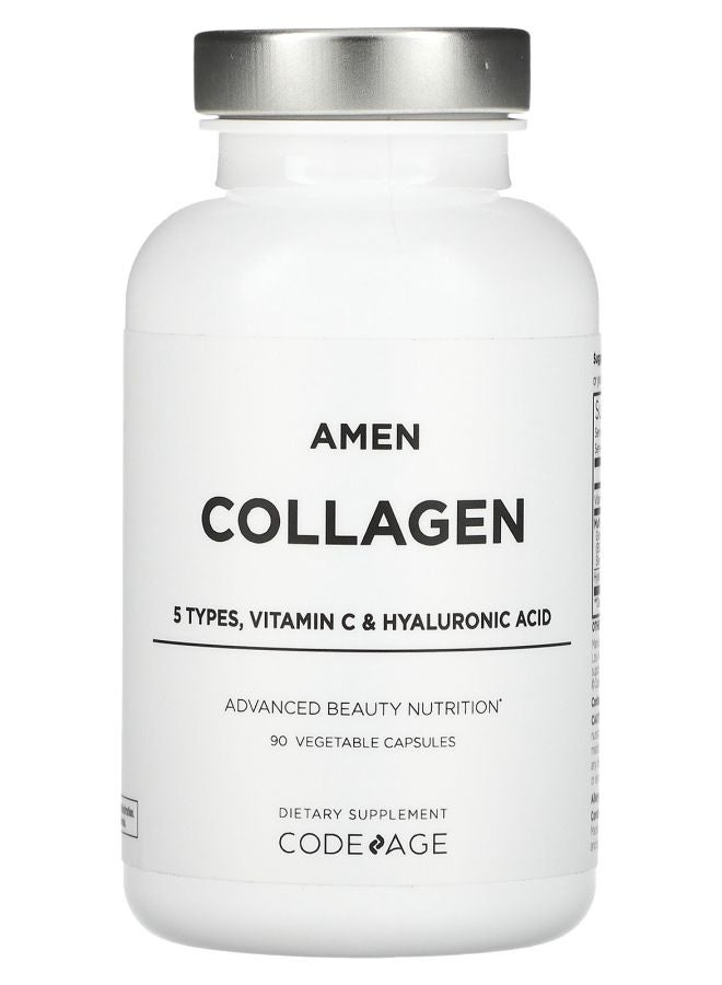 Codeage Amen Collagen Vitamin C Hyaluronic Acid 90 Vegetable Capsules
