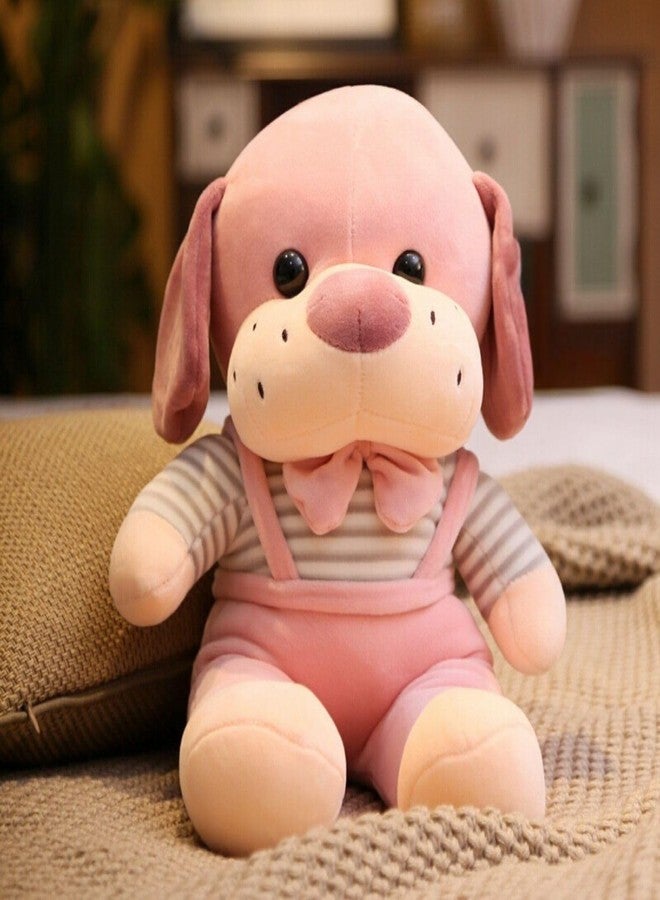 Tickles Cute Puppy Dog Soft Stuffed Plush Animal Toy for Kids Boys & Girls Birthday Gift (Color: Pink Size: 30 cm) - Image 1