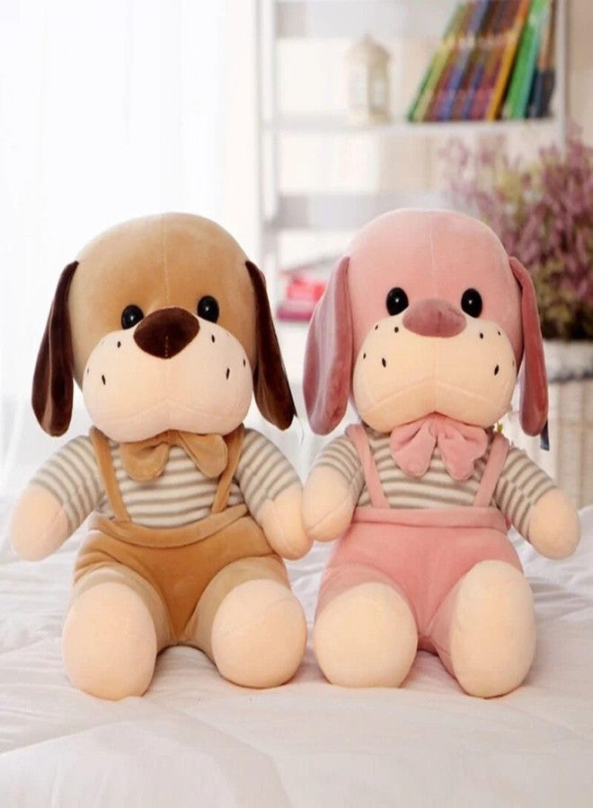 Tickles Cute Puppy Dog Soft Stuffed Plush Animal Toy for Kids Boys & Girls Birthday Gift (Color: Pink Size: 30 cm) - Image 4