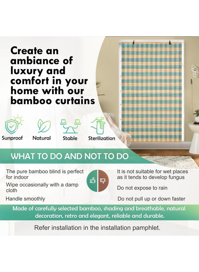 ABOUT SPACE Bamboo Curtains - W 3 ft x H 6 ft - Rope Mechanism Roll Up Down Bamboo Shade for Sunlight, Dust Protection Window Chick Blinds for Balcony, Restaurant, Hotel, Dhaba, Resort - Image 4