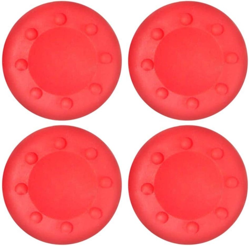 4PCS Thumb Stick Grips Caps Silicone Analog Thumbstick Grips Cover for Xbox One Xbox 360 PS5 PS3 PS4 PS4 Pro Slim Accessories (Red)