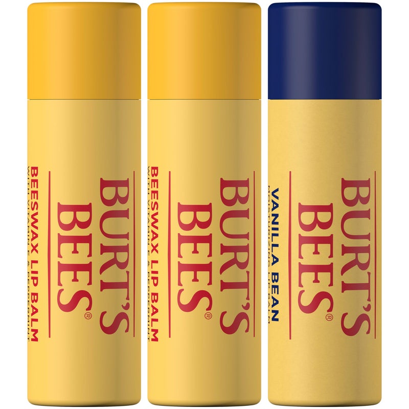 Burt's Bees Moisturizing Lip Balm, 2 Original Beeswax and 1 Vanilla Bean, 100% Natural Origin, 0.34 Ounce Each, 3 Paper Tubes, Pack May Vary - Image 5