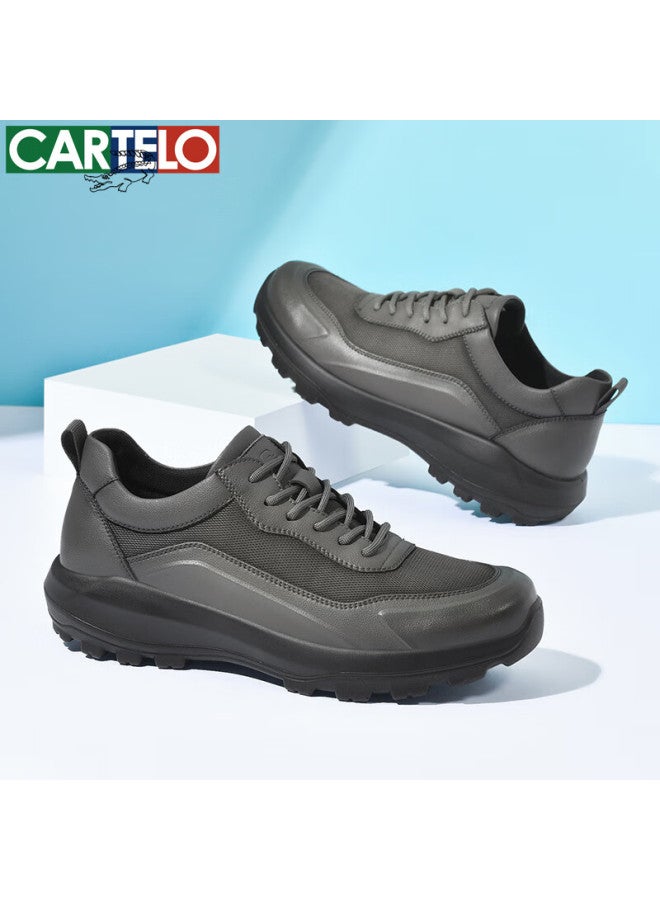 Cartelo Men's Casual Sports Shoes Trendy Versatile Low-top Breathable Mesh Sneakers 5321 Rock Gray Size 41 - Image 5