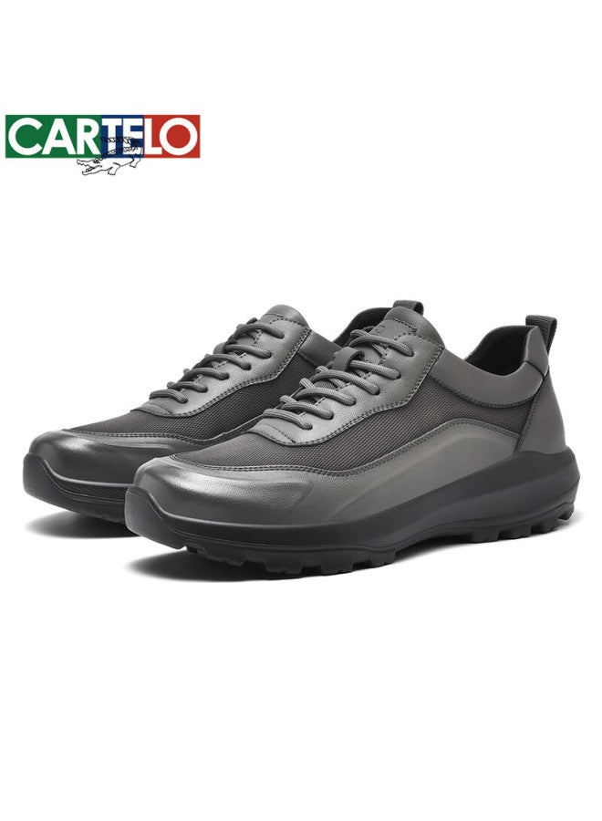 Cartelo Men's Casual Sports Shoes Trendy Versatile Low-top Breathable Mesh Sneakers 5321 Rock Gray Size 41 - Image 3