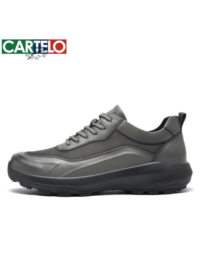 Cartelo Men's Casual Sports Shoes Trendy Versatile Low-top Breathable Mesh Sneakers 5321 Rock Gray Size 41 - Image 2