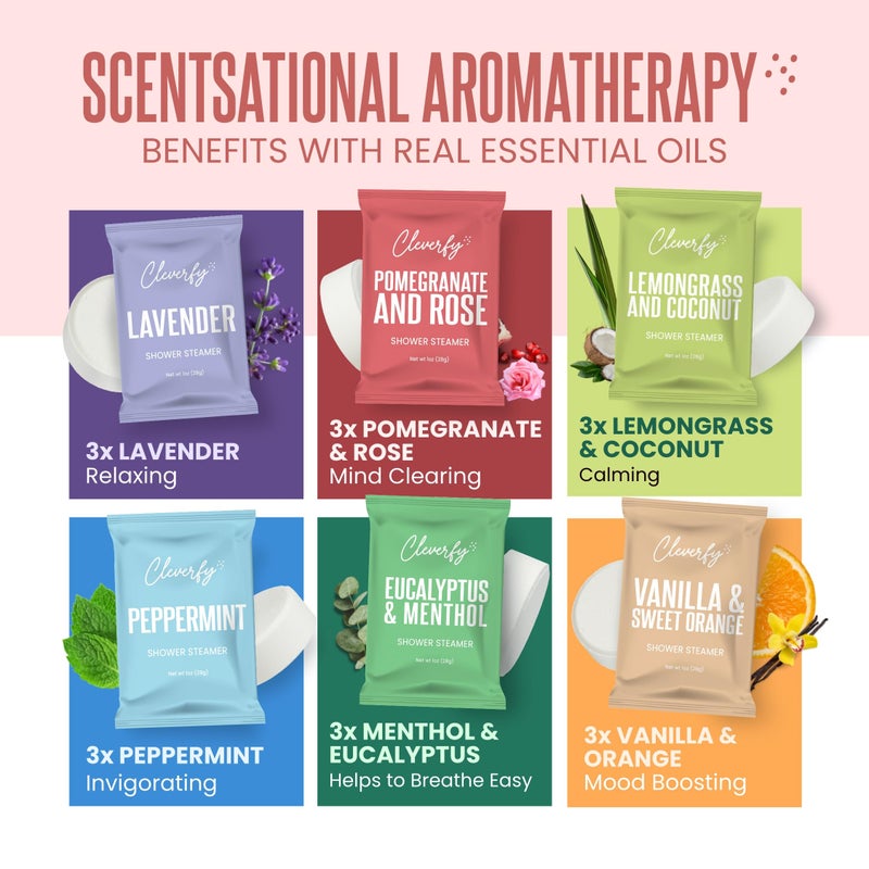 Cleverfy Shower Steamers Aromatherapy â€“ Stocking Stuffers for Teen Girls, Women and Wife â€“ Christmas Gifts for Teens and Women â€“ White Elephant Gifts for Adults â€“ 18 Tablets - Image 3