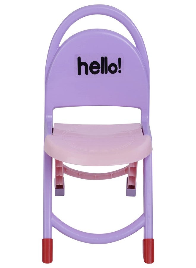 نابيا كرسي نابيا المتين القابل للطي للأطفال مع دعم للظهر، كرسي بلاستيكي قوي ومتين للأطفال (سعة وزن 80 كجم، يمكن استخدامه من قبل البالغين أيضًا) (وردي) - Image 5