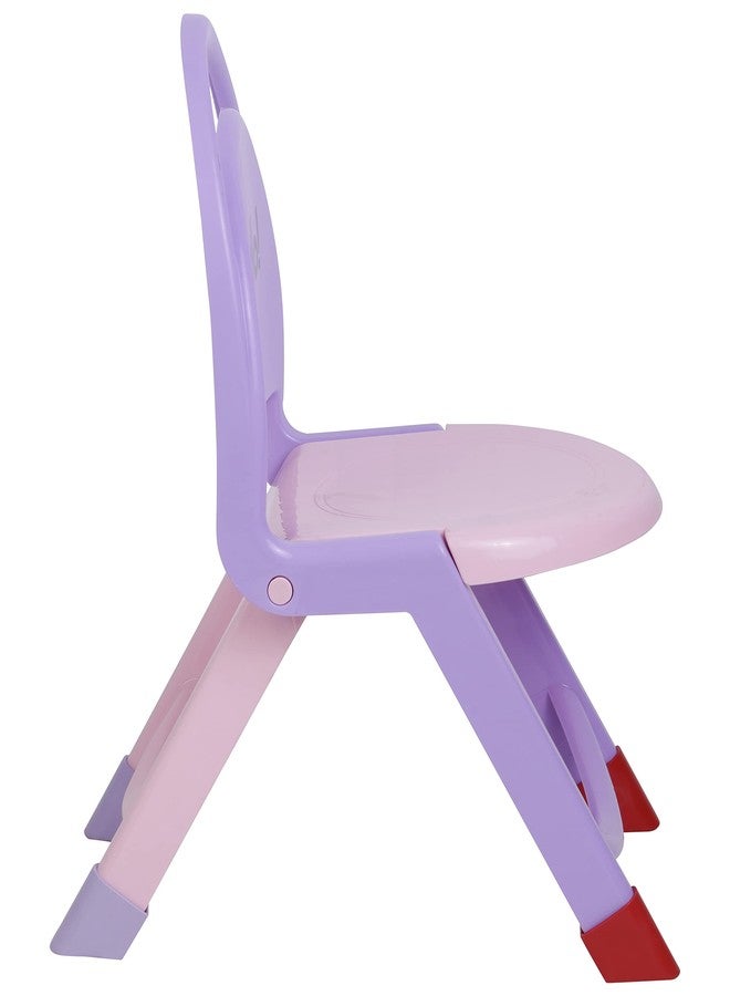 نابيا كرسي نابيا المتين القابل للطي للأطفال مع دعم للظهر، كرسي بلاستيكي قوي ومتين للأطفال (سعة وزن 80 كجم، يمكن استخدامه من قبل البالغين أيضًا) (وردي) - Image 4