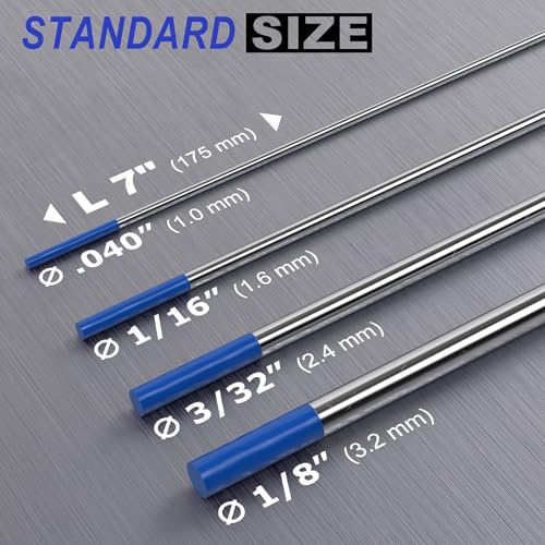 WelderElite TIG Welding Tungsten Electrode 10 Pack 1/16" × 7" (Blue - 2% Lanthanated, WL20/EWLa-2) for AC/DC TIG Welding - Image 3