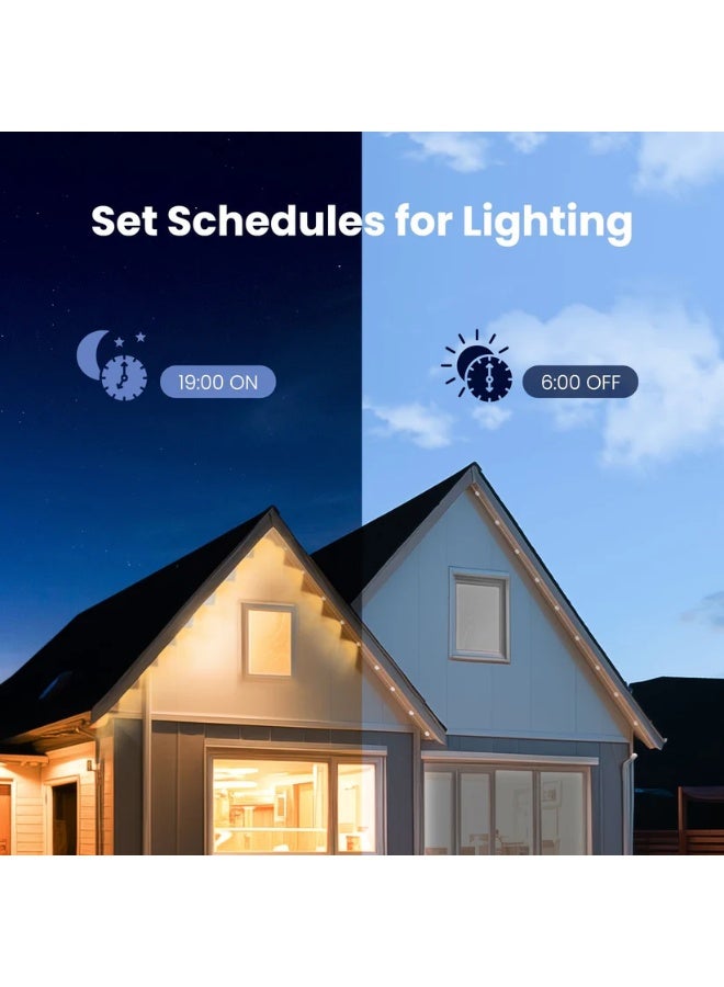 مويس شريط إضاءة LED ذكي WiFi خارجي مقاوم للماء IP67 – 16 مليون لون RGB، مزامنة مع الموسيقى، ريموت RF، متوافق مع أليكسا وجوجل أسيستنت - Image 4