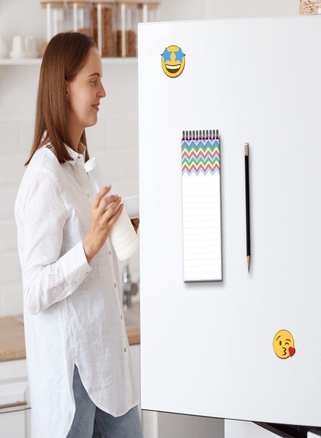 Yey Paper Magnetic Refrigerator Memo Pad, Colorful Chevron Design Fridge Magnet Notepad, Multipurpose Memopad, Size 3x8 inches, 50 pages (Free Magnetic Pencil Included inside) - Image 3
