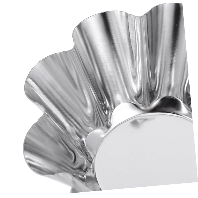 Stainless Steel Non Stick Fluted Tart Muffin Baking Mold Set 12 Pcs for Parties - Image 4
