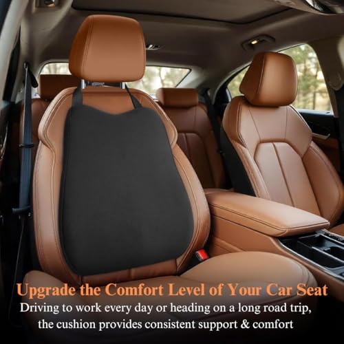 CUSHIO Car Lumbar Support Back Rest Support Memory Foam Cushion | Relieves Back Pain & Supports Posture | Ideal for Cars, Office Chairs, and Travel (Black Mesh) - Image 2