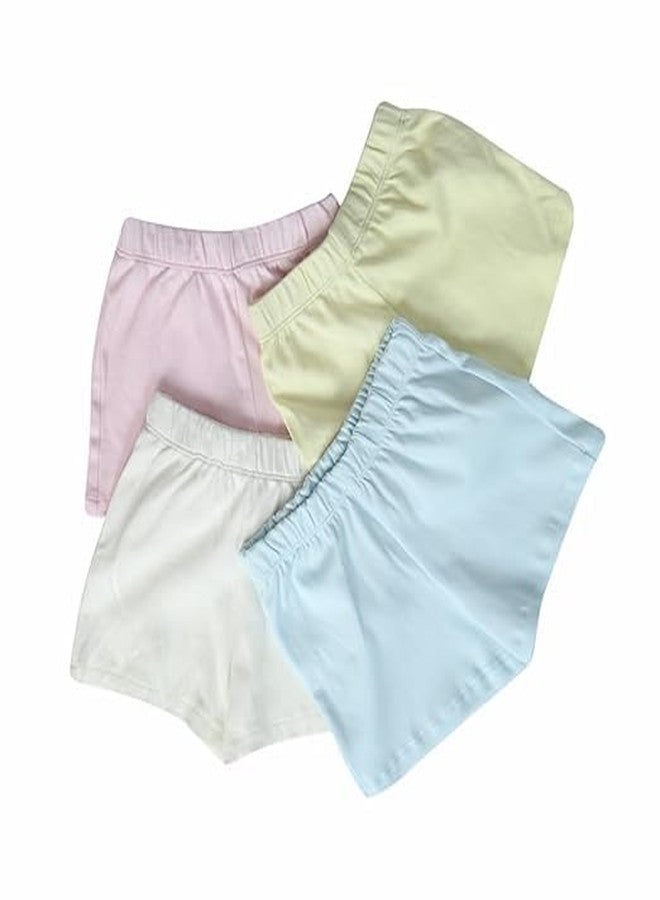 Coocuddle Organic Cotton Baby Boys & Girls Shorts Pants | Regular Fit | Multicolor Cotton Shorts for Baby Set of 4 (Baby, Multicolor, 18-24 Months) - Image 1