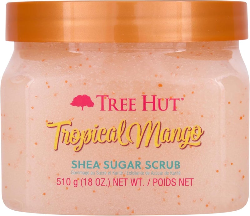 Tree Hut Shea Sugar Scrub, Tropical Mango, 18 Ounce - Image 1