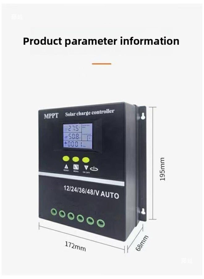 MPPT Solar Wide Voltage Controller 12V24V36V48V Digital Charging Light Control 120A150A180A-Color:12v24v36v48v Controller 150a