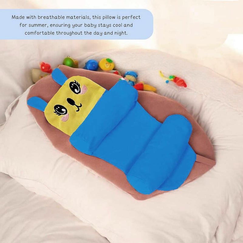 Kausbabi Baby Sleeping Support Pillow with Side Rollers | Newborn Safety Sleeping Pillow Set | Soft Cotton Infant Neck Pillow for 0–12 Months | Anti-Flat Head Cushion for Baby Boys & Girls - Image 4