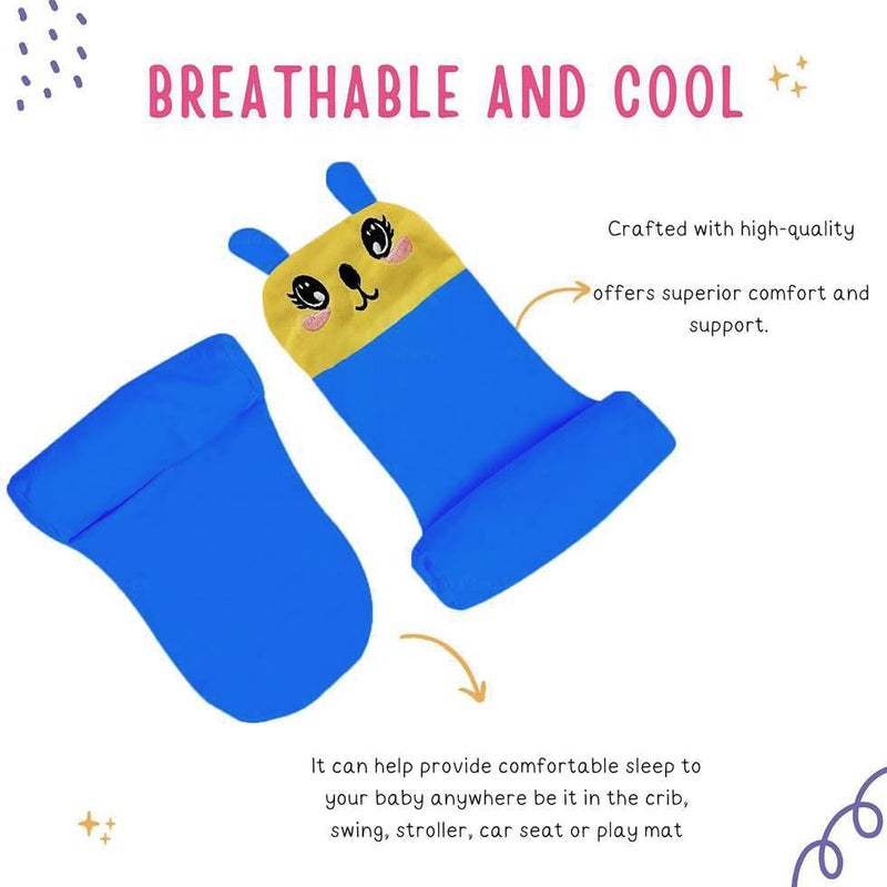 Kausbabi Baby Sleeping Support Pillow with Side Rollers | Newborn Safety Sleeping Pillow Set | Soft Cotton Infant Neck Pillow for 0–12 Months | Anti-Flat Head Cushion for Baby Boys & Girls - Image 5